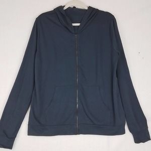 PixieLane Checkered Star Hoodie Size Large in Grey‎
